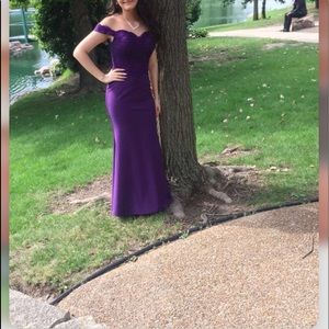 Purple Mermaid Prom Dress